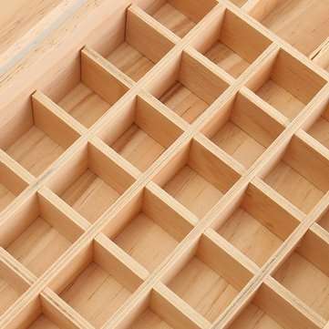 34 Grids Wooden Bottles Box Container Organizer Storage for Essential Oil Aromatherapy