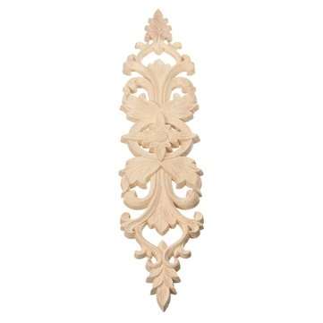 33X6cm Wood Carved Applique Onlay Carpenter Frame Decal Home Furniture Decor