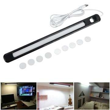 34cm DC5V 6W USB 24LED Rigid Strip Bar Light Magnet Stick-on Desk Table Reading Cabinet Lamp