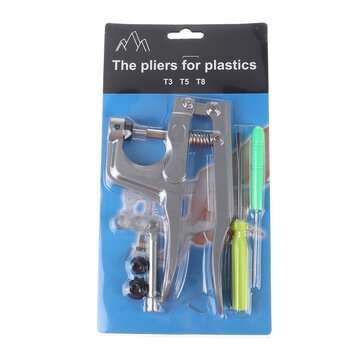 350Pcs DIY Craft KAM Snaps T5 Snap Starter Plastic Poppers Fasteners + Pliers