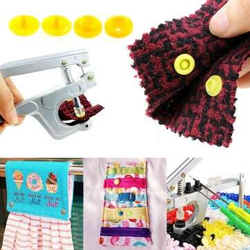 350Pcs DIY Craft KAM Snaps T5 Snap Starter Plastic Poppers Fasteners + Pliers