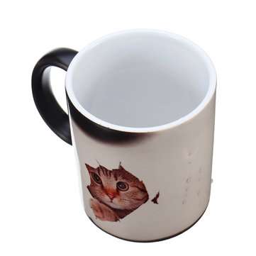 350ml Cat Lover Morphing Mug Heat Sensitive Color Changing Coffee Mugs Cup Gifts