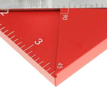 350mm Multifunctional Angle Drawing Ruler with Imperial and Metric Scale Hole Positioning Ruler Wood
