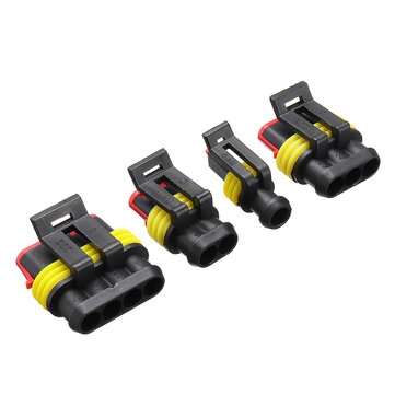 352pcs HID Waterproof Connectors 1/2/3/4 Pin Car Electrical Wire Connector Plug Truck Harness 300V 1