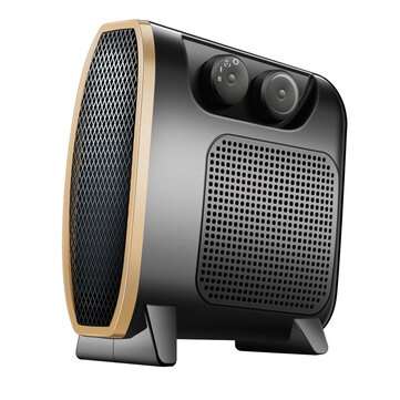 35-800-1500W Portable Electric Fan Heater Room Floor Warm Thermostat Silent 220V (COLOR.: BLACK)