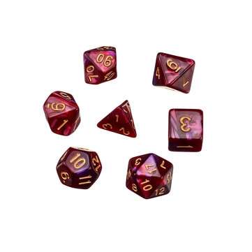 35Pcs Acrylic Polyhedral Dice Set Role Playing Game Dices Gadget for Dungeons Dragons D20 D12 D10 D8