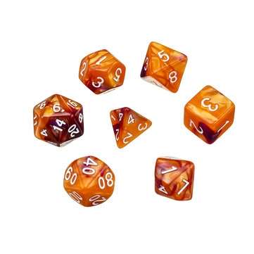 35Pcs Acrylic Polyhedral Dice Set Role Playing Game Dices Gadget for Dungeons Dragons D20 D12 D10 D8