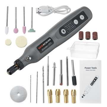 35W USB Electric Drill Grinder Rechargeable 5 Speeds Rotary Tool Engraving Pen (COLOR.: GREY)