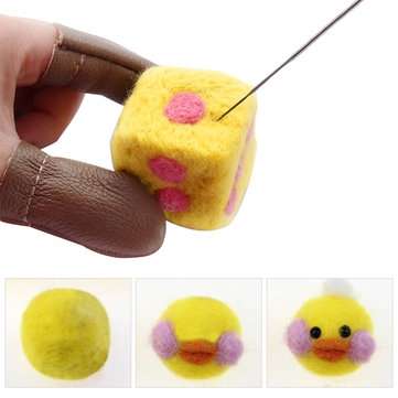 36 Color DIY Wool Felt Kit Needles Tool Set Handmade Needle Felting Mat Starter Fabric Sewing Kit w/