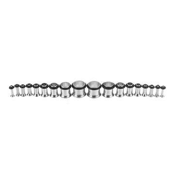 36 Pcs 1.6-10mm Taper Stretcher Piercing Ear Gauge Set Steel Tunnel Plug Expander