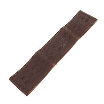 36/38cm Car Truck Leather Steering Wheel Cover + Needles Thread Mu... (LENGTH: 36CM | COLOR.: BROWN)