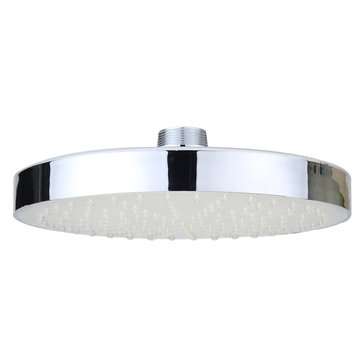 360 Adjustable 8 Inch LED Round Chrome Rain Bathroom Shower Head Rainfall 7 Color Changing Bath