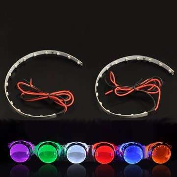 360 Degree LED Devil Eyes Modified Car Motorcycle Accessories For Lens Headlights (COLOR.: YELLOW)