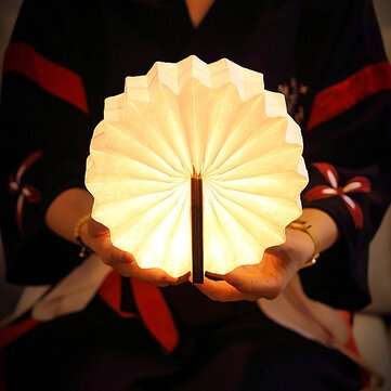 360 Degree Foldable Organic Lamp Portable Retro Lamp USB Rechargeable Wooden Led Lamp For Gift Dormi