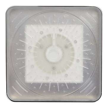 360 Adjustable 6 Inch LED Light Square Rain Shower Head Stainless Steel 3 Color Changing Temperatu