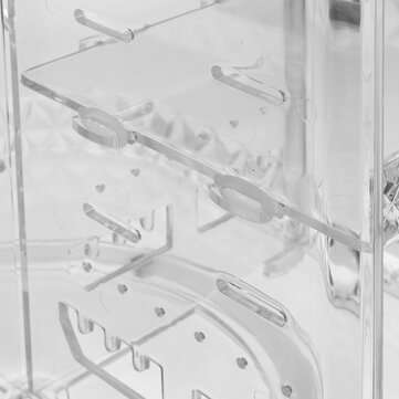 360 Degree Rotation Transparent Acrylic Cosmetics Drawer Storage Box Makeup Organizer