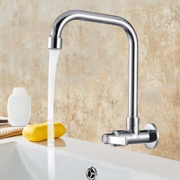 360 Degree Rotation Single Cold Faucet Brass Kitchen Sink Faucet