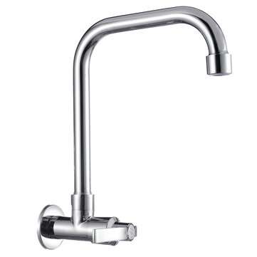 360 Degree Rotation Single Cold Faucet Brass Kitchen Sink Faucet