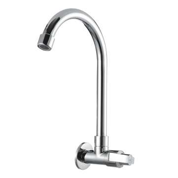 360 Degree Rotation Single Cold Faucet Brass Kitchen Sink Vertical Faucet