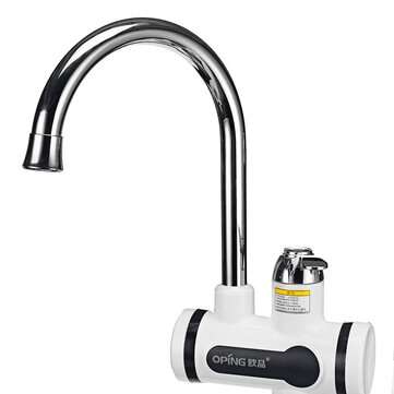 360 Electric Instant Faucet Tap Hot Water Heater LCD Display Kitchen Fast Heat Faucet
