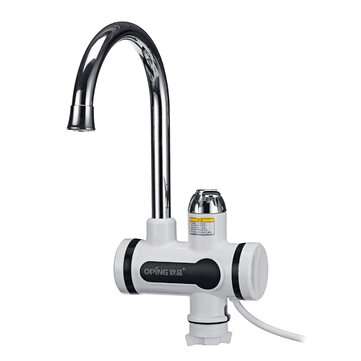 360 Electric Instant Faucet Tap Hot Water Heater LCD Display Kitchen Fast Heat Faucet