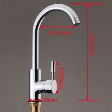 360 Rotation Swivel Spout Aerator Mono Kitchen Sinks Basin Bowl Mixer Tap Faucet