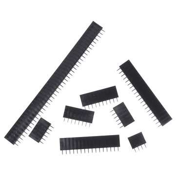 360pcs 4Pin-40Pin 2.54mm Pitch Straight Single Row PCB Board Female Pin Header Socket