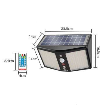 360LED Solar Light Wall Lamps 12000mAh 6 Modes Motion Sensor IP65 Waterproof Outdoor Yard Garden Str