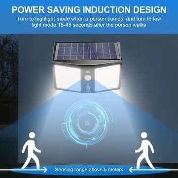 360LED Solar Light Wall Lamps 12000mAh 6 Modes Motion Sensor IP65 Waterproof Outdoor Yard Garden Str
