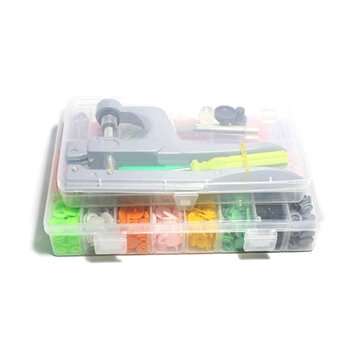 368pcs Plastic Resin Press Stud Cloth Diaper DIY Button Fastener Snap Plier Sets (STYLE: #3)