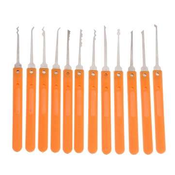 36Pcs Transparent Lock Pick Leather Bag Lock Repair Lock Tool Gasket Set