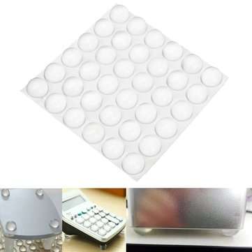 36Pcs Clear Rubber Feet Bumper Silicone Self-adhesive Anti-slip 1610mm