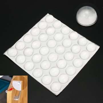 36Pcs Clear Rubber Feet Bumper Silicone Self-adhesive Anti-slip 1610mm