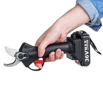 36V Cordless Rechargeable Electric Pruning Shears Secateur Low Noise Branch Cutter Scissor Trimmer W