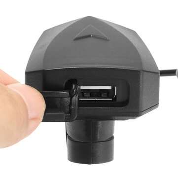 36V-100V 48V 5V 2A Handlebar Phone GPS USB Charger For E-scooter Bike Mount Clamp