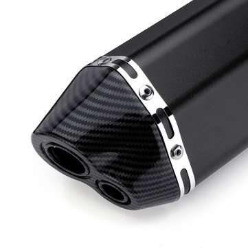 370mm Motorcycle Exhaust Muffler Tail Pipe Tips DB Killer Slip on 38-51mm Black