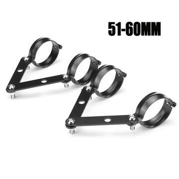 37-60mm Headlight Mount Bracket Head Light Lamp Holder Adjuster Fork Mount Clamp Univ... (STYLE: #3)