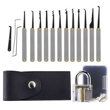 37Pcs Powerful Locksmith`s Tools Kit Combination Lock Pick Hook and Lock Pick Tool