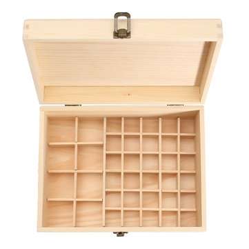 38 Grids Wooden Bottles Box  Container Organizer Storage for Essential Oil Aromatherapy