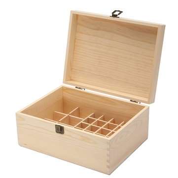 38 Grids Wooden Bottles Box  Container Organizer Storage for Essential Oil Aromatherapy