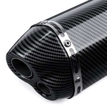 38-51mm Exhaust Muffler Dual Outlet Pipe Silencer Universal For Motorcycle Dirt Bike