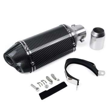 38-51mm Exhaust Muffler Dual Outlet Pipe Silencer Universal For Motorcycle Dirt Bike