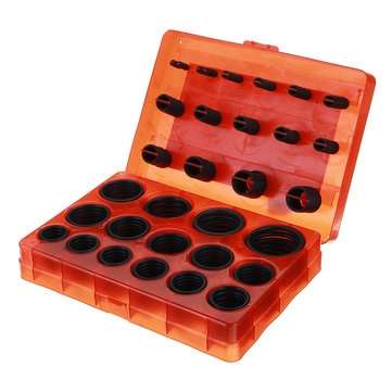 382Pcs Universal O-Ring Assortment Kit Metric Rubber O-Ring Washer Automotive Storage Case ORing Set