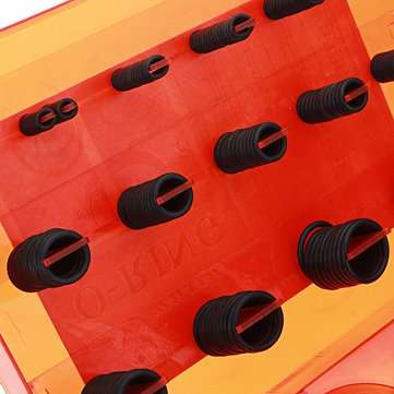 382Pcs Universal O-Ring Assortment Kit Metric Rubber O-Ring Washer Automotive Storage Case ORing Set