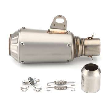 38-51mm Motorcycle Exhaust Muffler Pipe Modified Outlet System Stainless... (COLOR.: STAINLESSSTEEL)