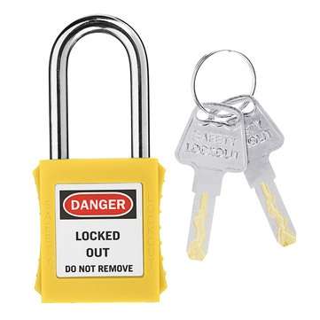 38mm Keyed-Alike Message Padlock Sets ABS Steel Lock Plastic Security Industry P... (COLOR.: YELLOW)