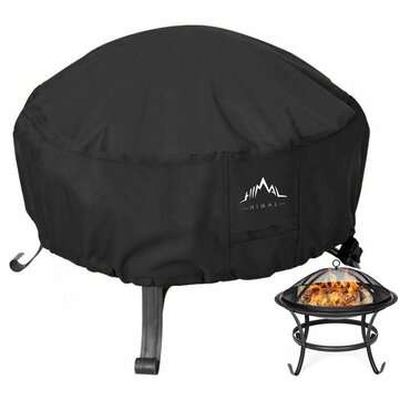 38x20" Patio Fire Pit Cover Waterproof Gas Grill BBQ Cover 420D Storage Bag