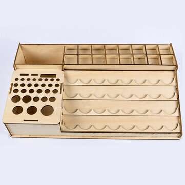 39.5x22.6x6.7cm Wooden Pigment Paint Resin Bottle Jar Rack Modular Organizer Storage Stand Holder