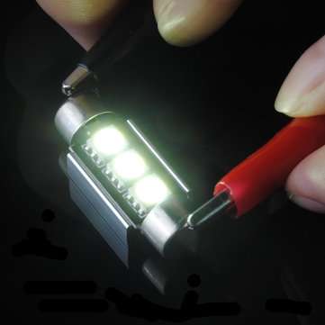 39mm 5050 3SMD Canbus Error Free Double Shape Car White LED Light Bulb