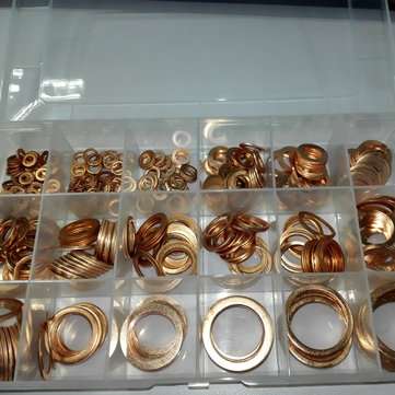 395Pc Copper Flat Ring Washer Gaskets Fitting 18 Metric Sz Electrical Automotive